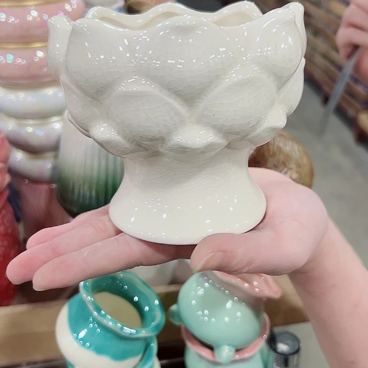 有孔.凑满10元发货多肉陶瓷花盆！