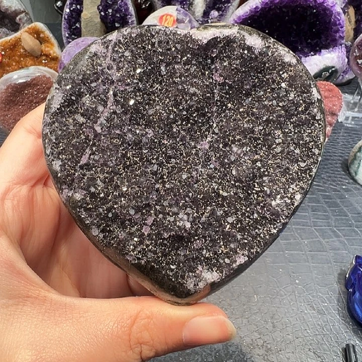 未镶嵌紫晶珠宝半成品