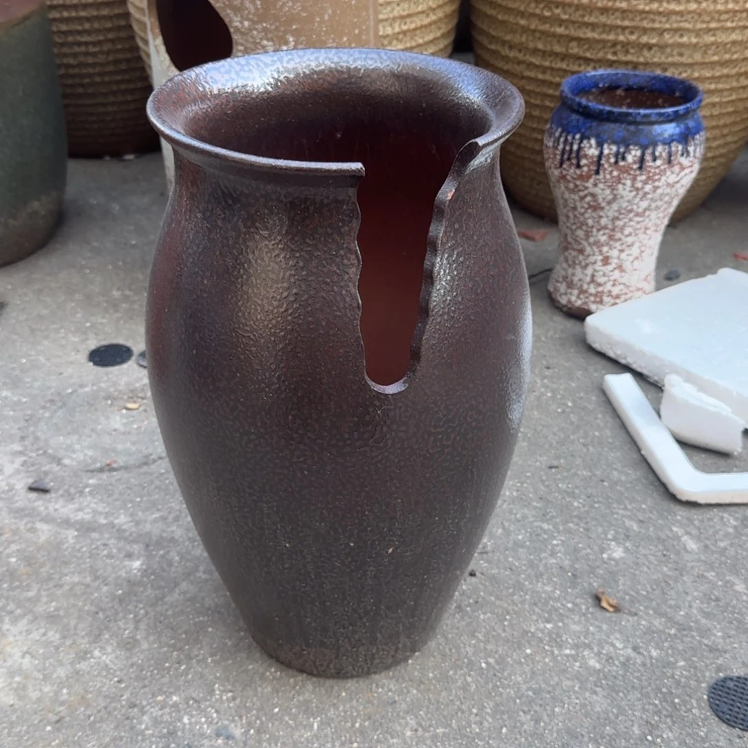 紫砂花盆口20高40宜兴紫砂