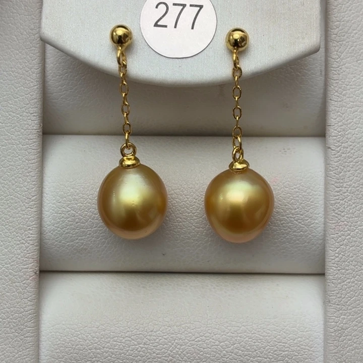 海水珍珠耳饰银S925镶嵌