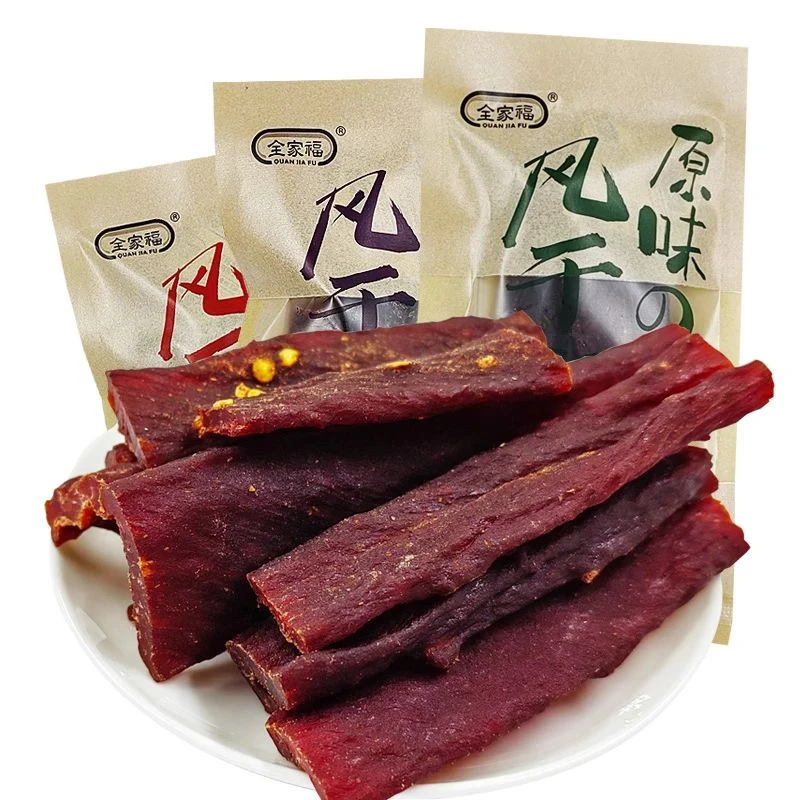 全家福风干肉原味香辣味独立包装称重高原风味手撕猪肉条休闲零食
