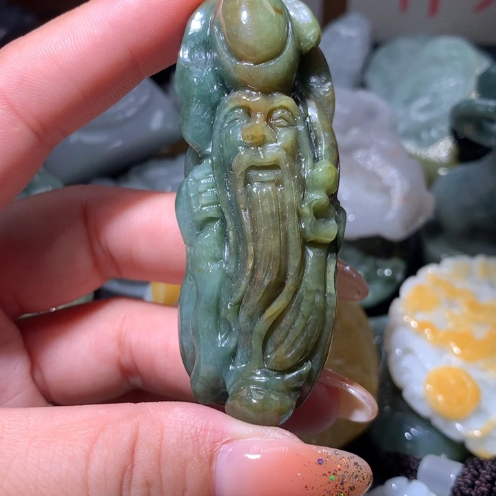 翡翠未镶嵌颈饰保真天然A货翡翠