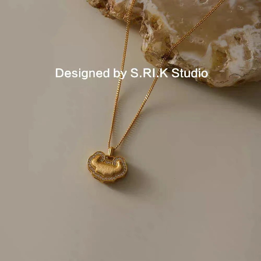 坠链均925银 十里间【好运金锁|纯银】新中式国风金元子项链