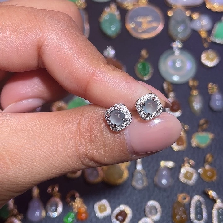 @***友翡翠银S925镶嵌颈饰