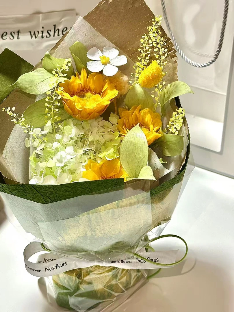 【锦绣前程】-向日葵永生花高考毕业季礼物云南永生花基地直发