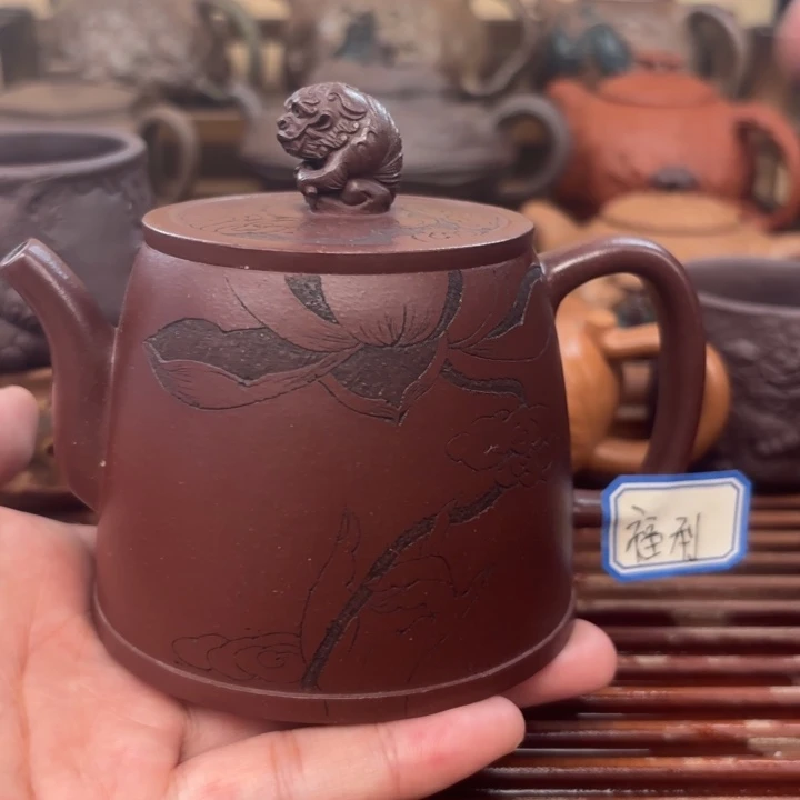 紫砂茶壶等风等雨也等你紫泥220c