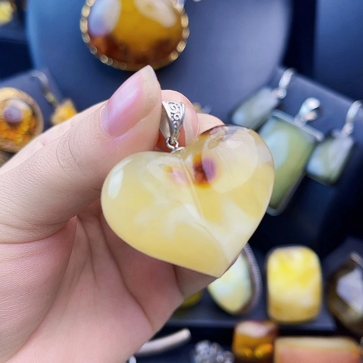 琥珀银S925镶嵌裸石