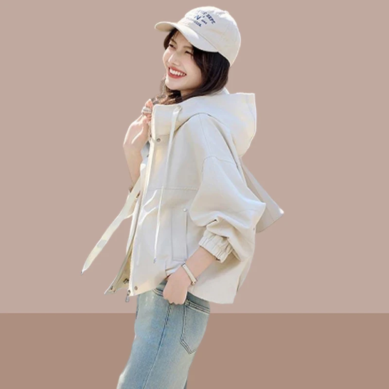 温柔简约风气质通勤洋气短款外套女2025春夏季新款防晒衣冲锋衣女