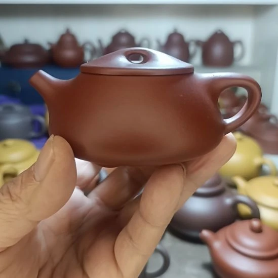紫砂茶壶原矿红皮龙景舟石瓢130cc半手工