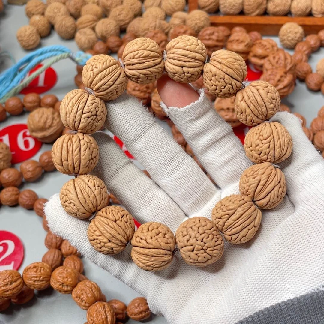 文玩核桃手串虎****）龙鳞桃核