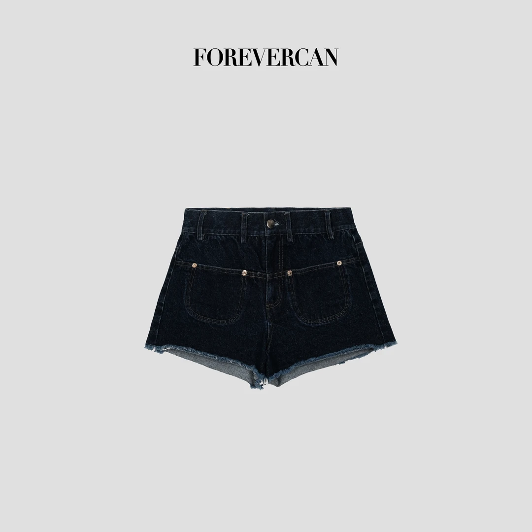 FOREVERCAN“进阶腿精”CE家百搭裤子高腰牛仔短裤SP18930