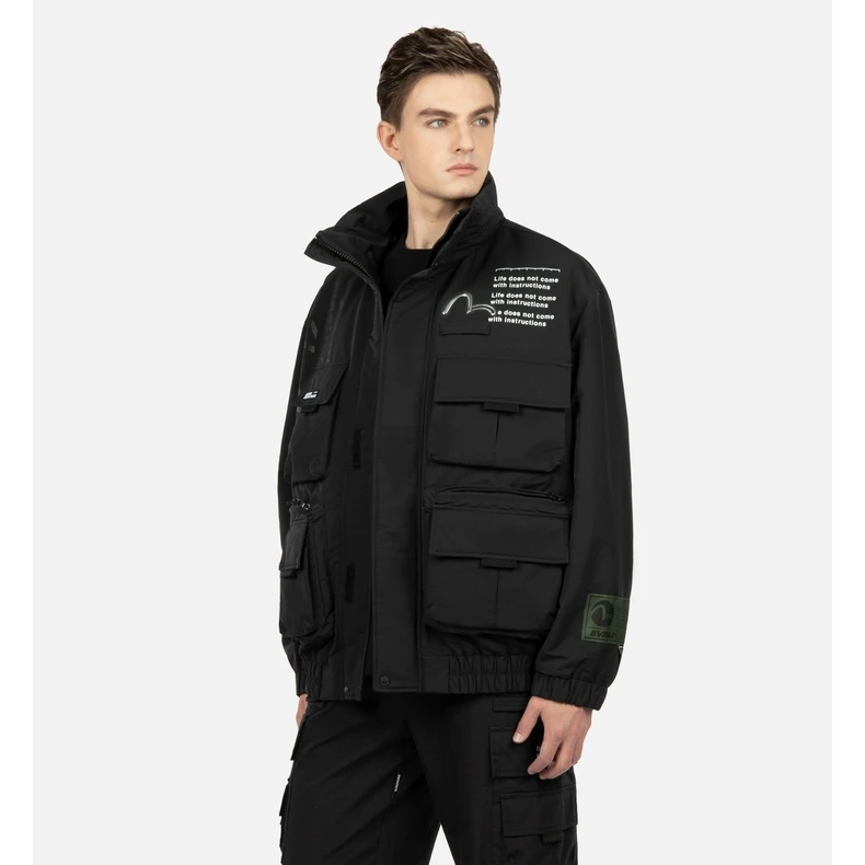 EVISU 春秋多口袋工装风飞行员潮酷夹克棉服外套2EAGNM2JK733OSPQ