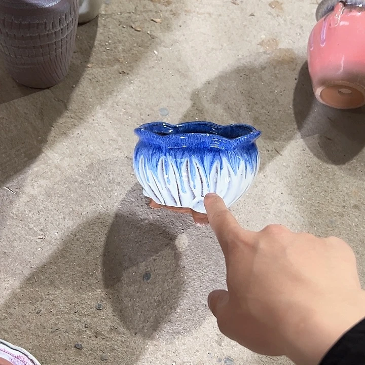 紫砂花盆四个花盆