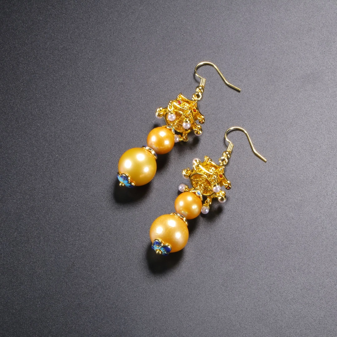 0829003/博古通今/集古藏今/东珠耳坠/古董首饰