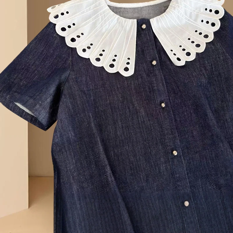 流行爆款2025夏季高级感大方得体独特漂亮气质小香风短袖连衣裙女