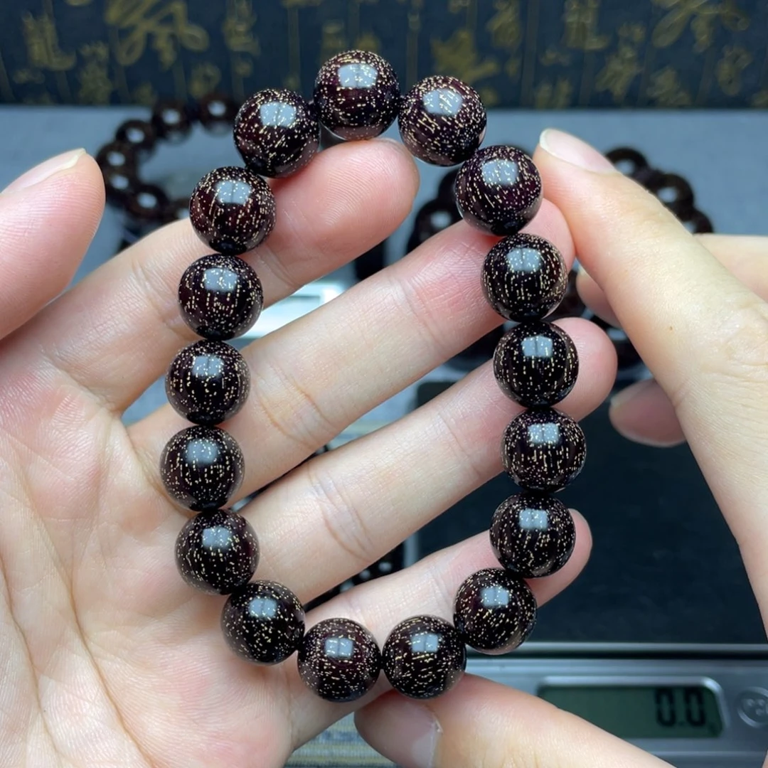 檀香紫檀（小叶紫檀）1.2 17颗 高油密 超爆满金星