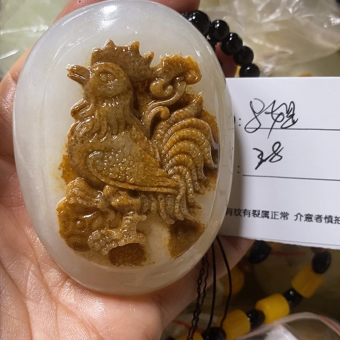 石材马*古青石手把件