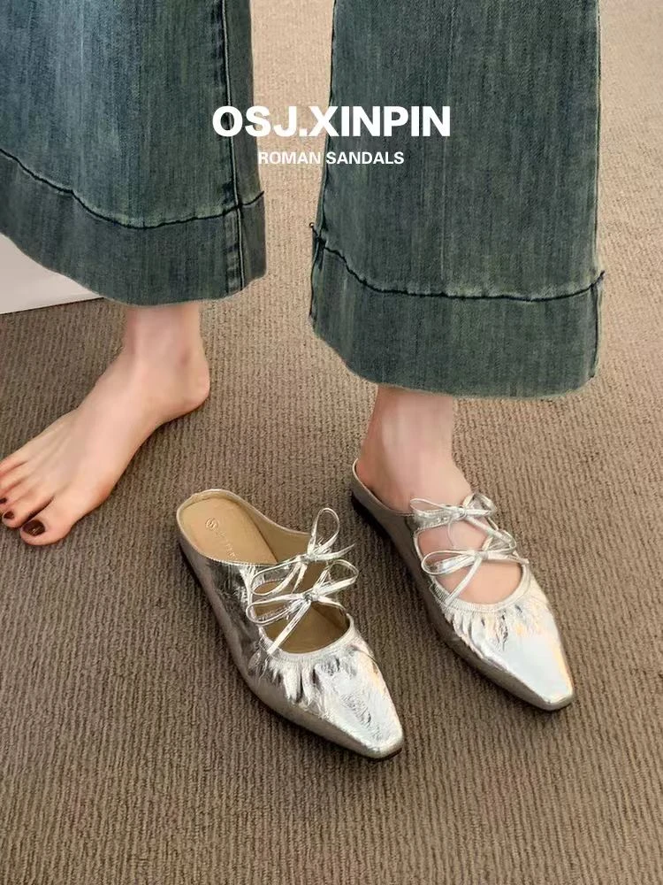 158-1包头半拖洋气百搭复古半托