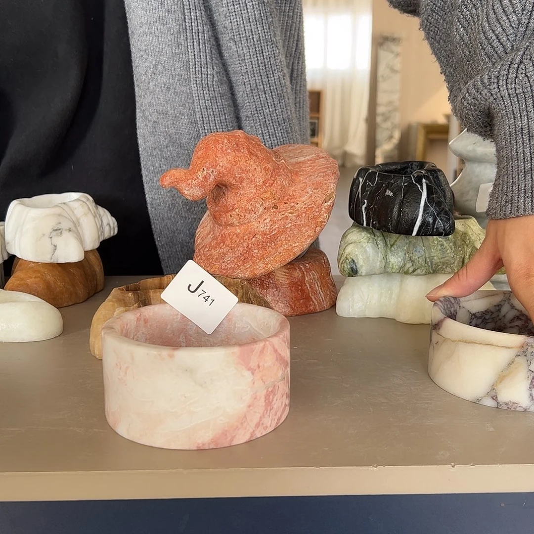 石材J741提夫尼粉宠物碗