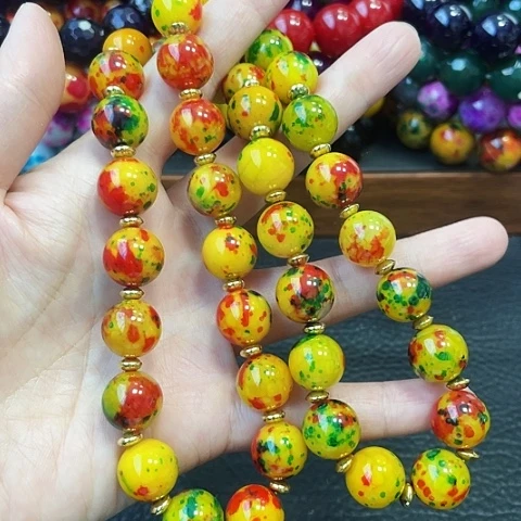 玛瑙未镶嵌手饰七彩药王藏红花14