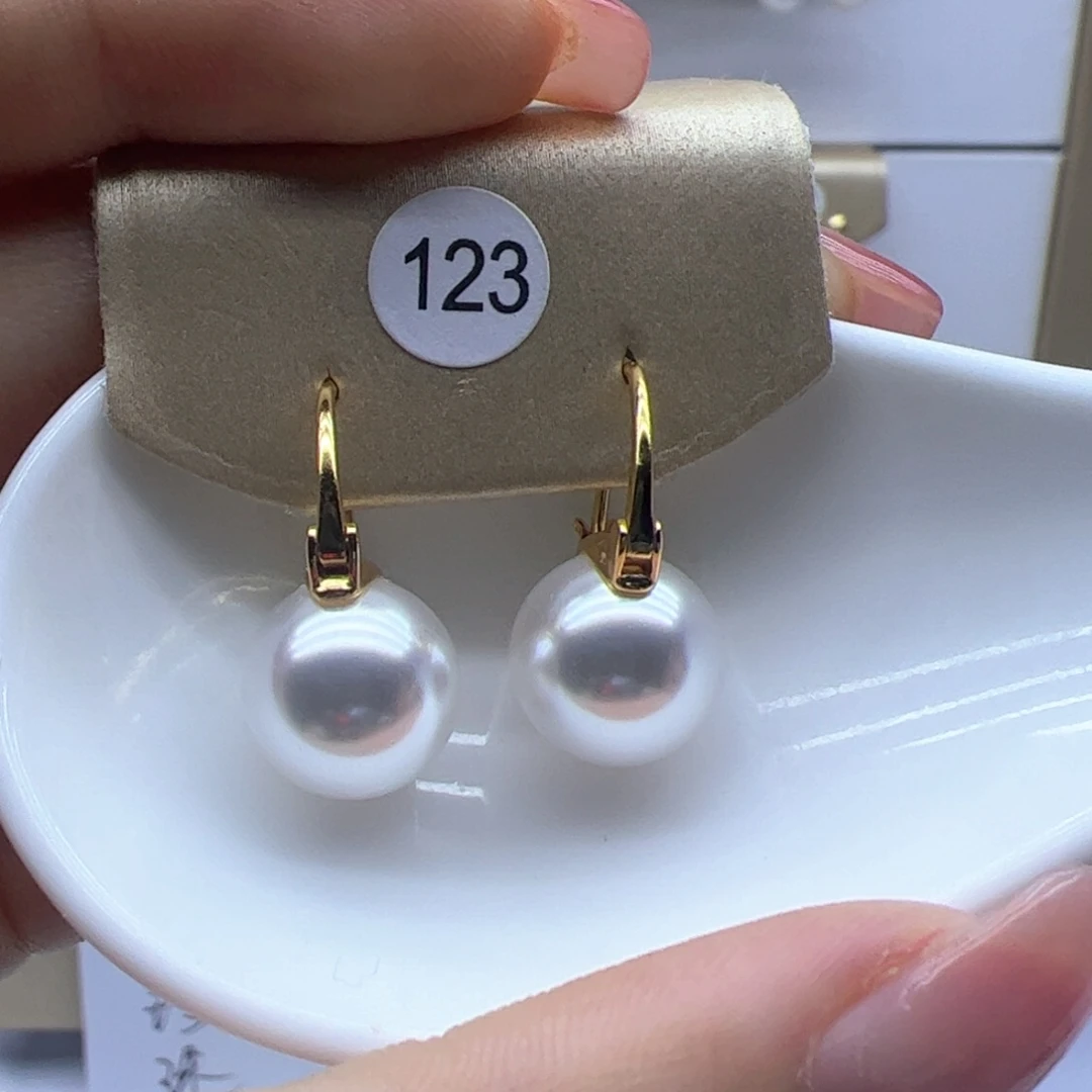 银S925镶嵌淡水珍珠耳饰
