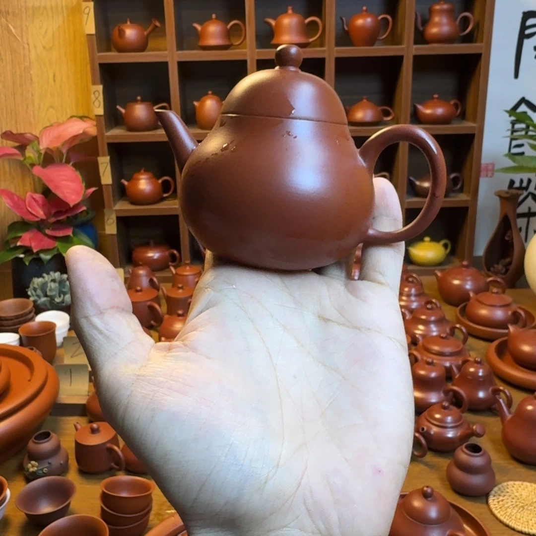 茶壶紫砂潮州朱泥壶高梨135cc