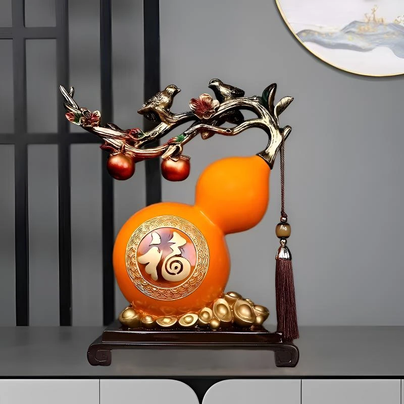 f事事如意福禄双全葫芦摆件新中式树脂招财进宝客厅玄关酒柜乔迁
