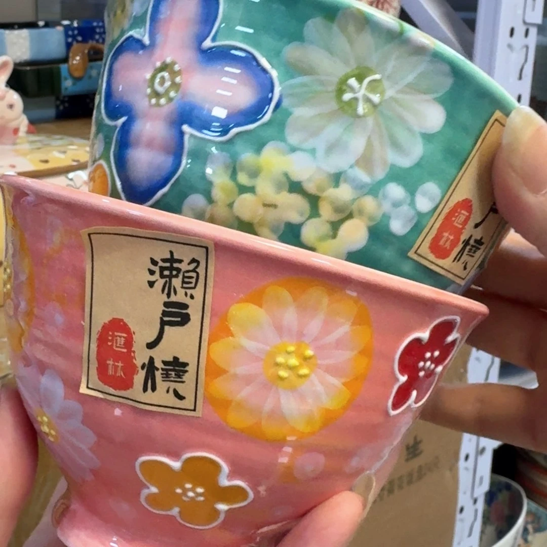 陶瓷5英寸濑户烧米饭碗两只清仓看图