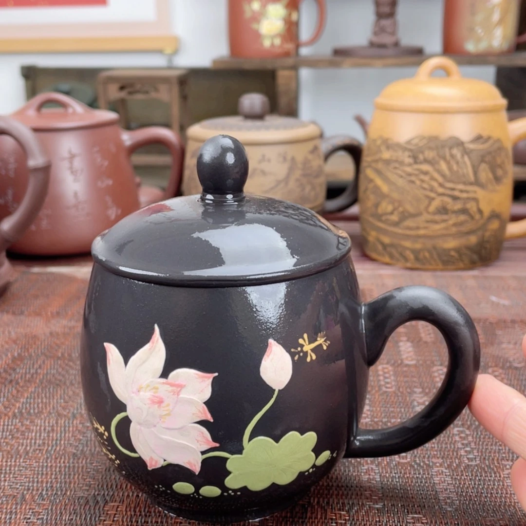 【闪购商品】紫砂茶杯宜兴原矿紫砂盖杯微瑕