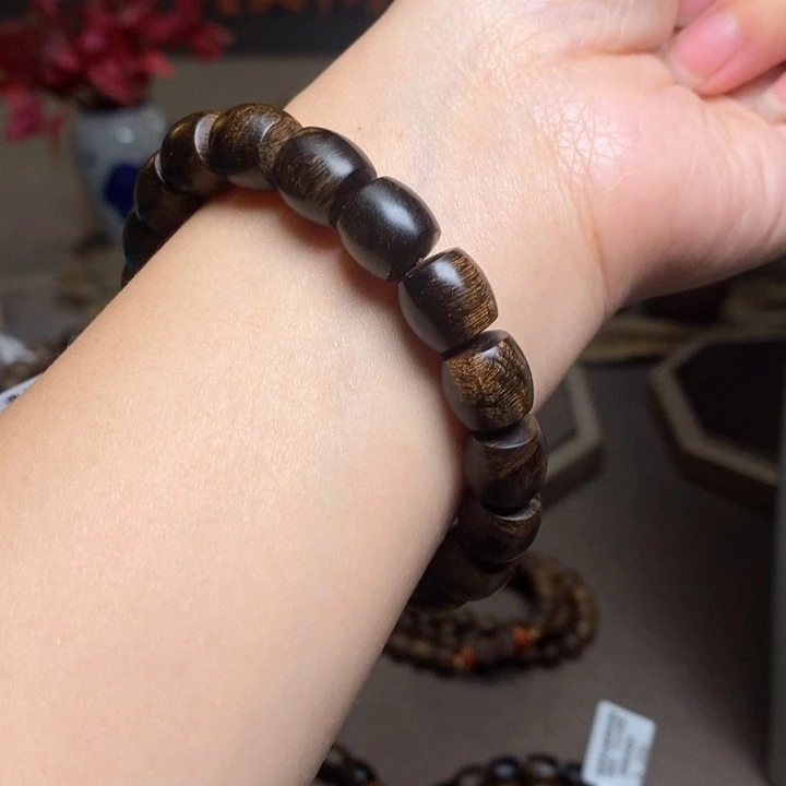 沉香手串越南芽庄瘤疤紫棋楠1.0