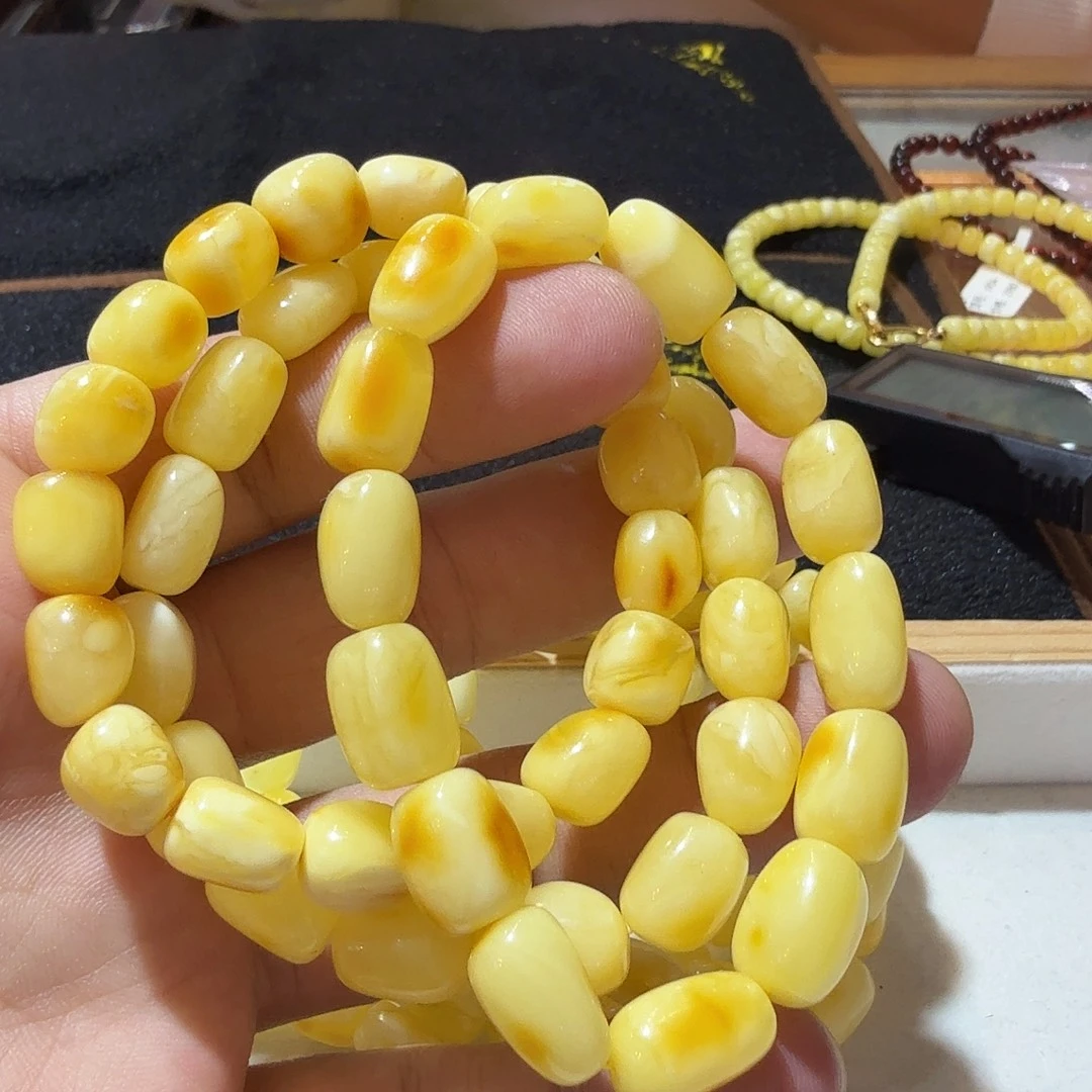 琥珀未镶嵌手链多样性发货其中一条 13g