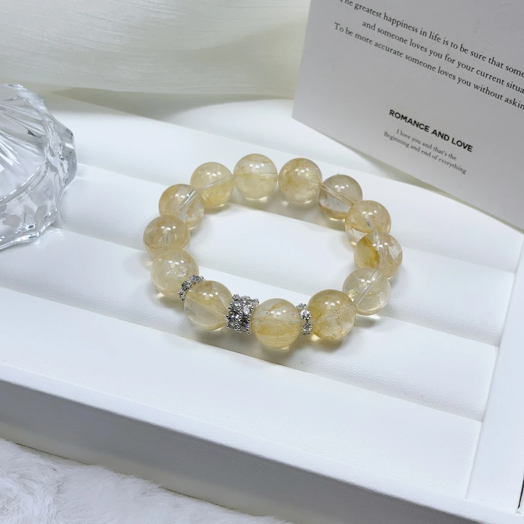 【周大宜】天然黄塔水晶手串ZDYSJ00137