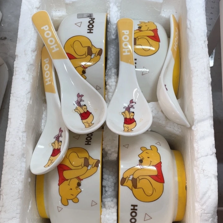 陶瓷维尼熊四碗四勺