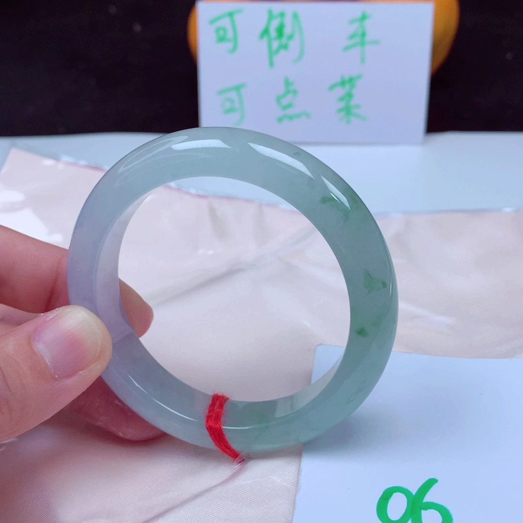 未镶嵌手镯翡翠缅甸天然A货翡翠手镯53.5