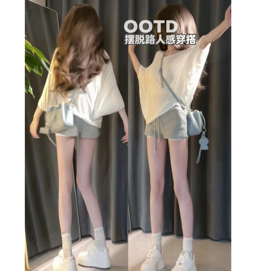 2025夏季新款时尚甜美减龄百搭简约超好看温柔风上衣短裤两件套