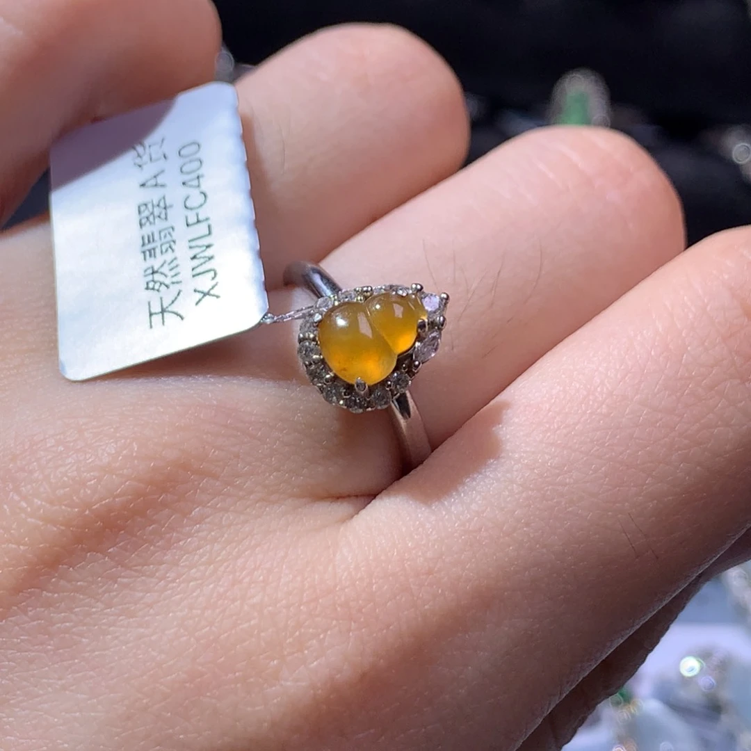 翡翠银S925镶嵌颈饰天然翡翠