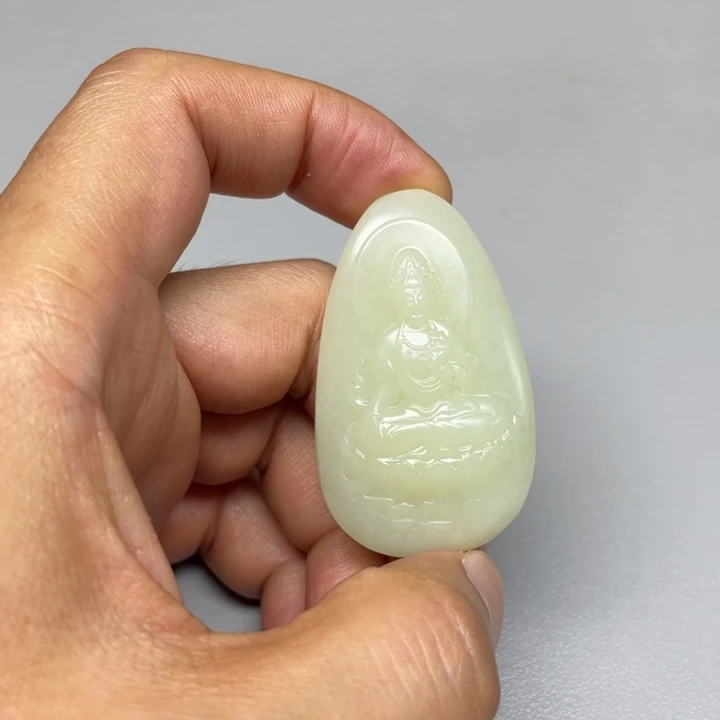 和田玉未镶嵌吊坠(不含链)红**颜