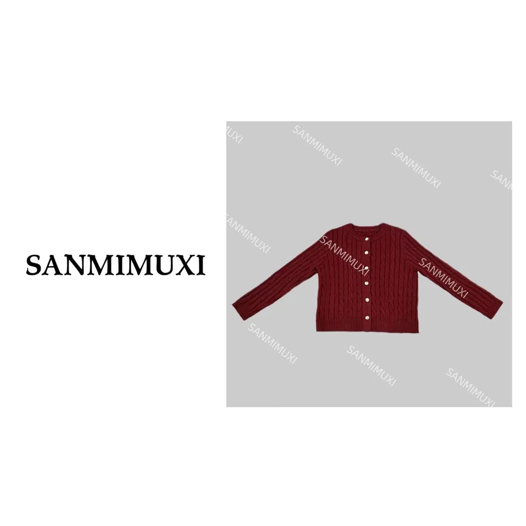 SANMI/叁米  麻花针织开衫 9110