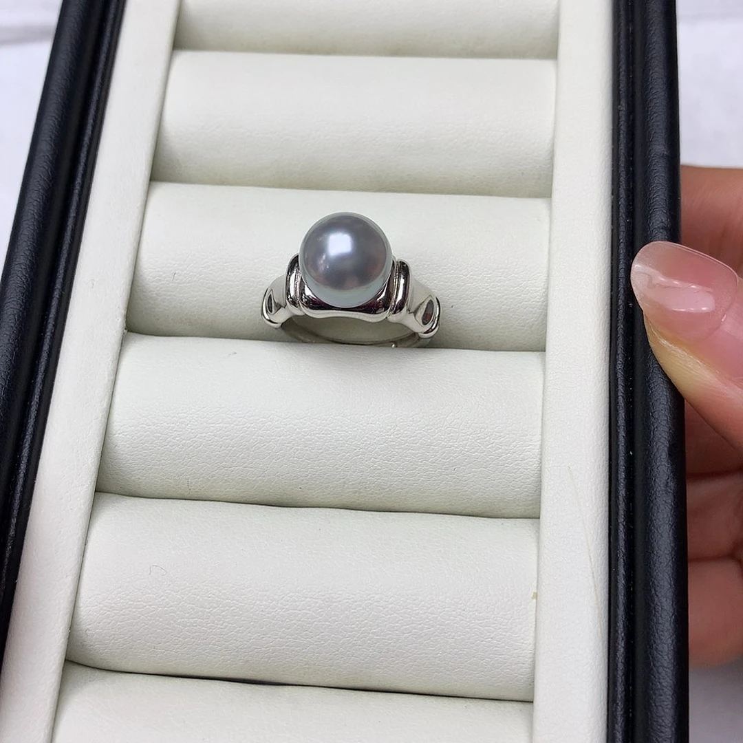 海水珍珠戒指银S925镶嵌