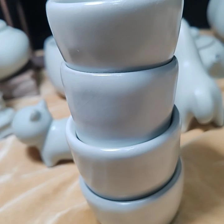 4只官瓷手拉坯主人杯