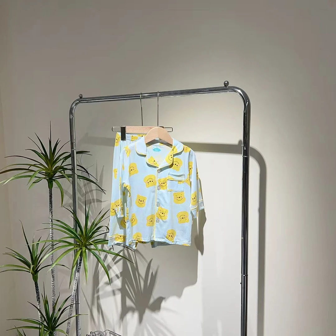 0003丫蓝色维尼熊家居服