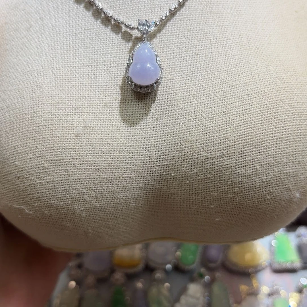 翡翠银S925镶嵌吊坠(不含链)