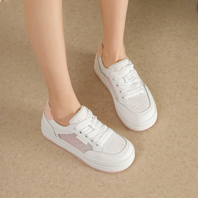 卓家女鞋网面小白鞋春夏新款百搭板鞋时尚厚底休闲鞋302D28882