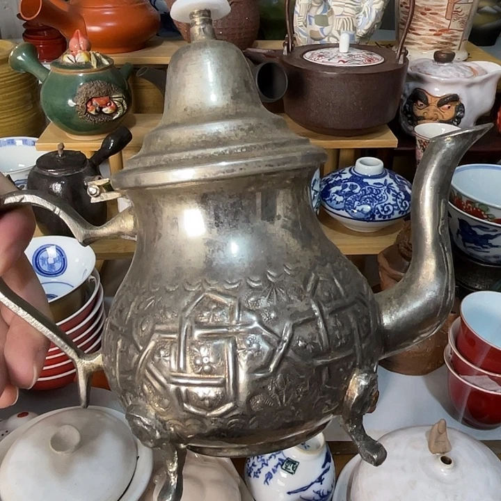 黑***马瓷片小壶不错的哦哦
