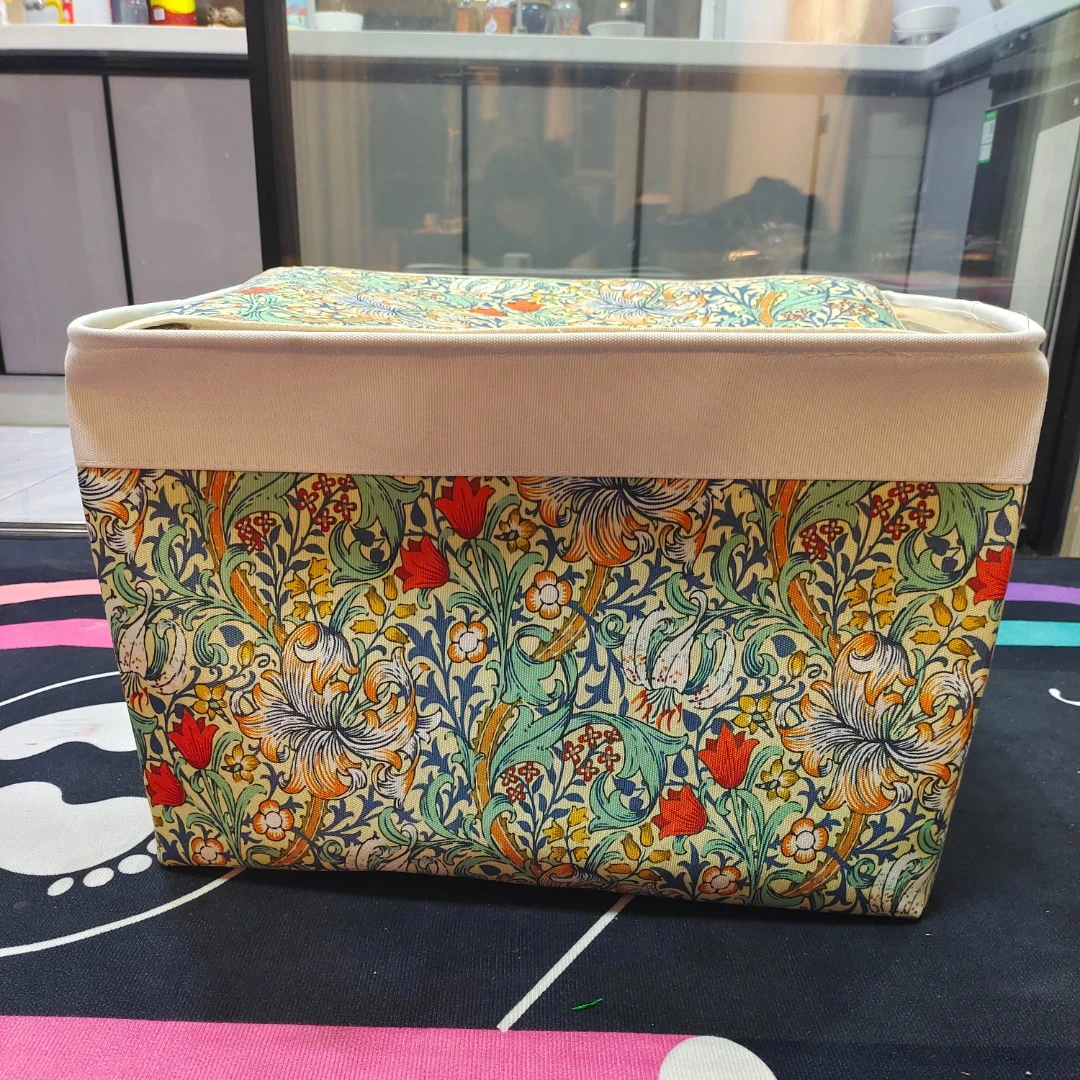 【2个装】100L夏至百合双拉链防尘防潮收纳箱带盖衣物被子收纳筐