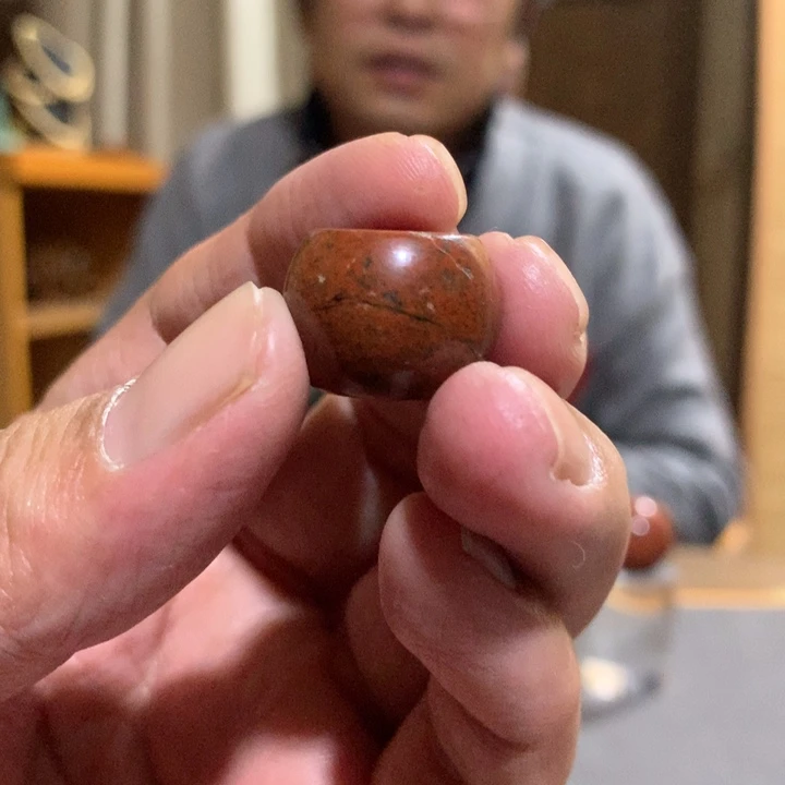 石英石非金属太行山丹砂算盘珠