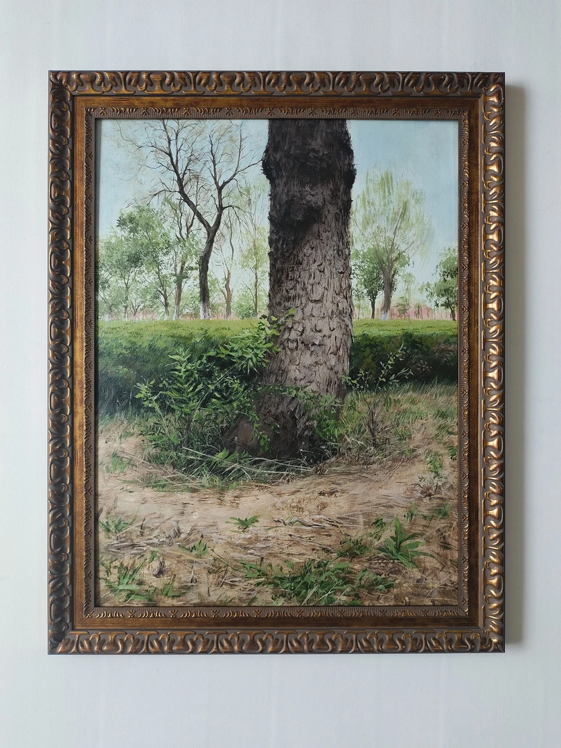 《树下微景》风景油画装饰画适用于客厅餐厅玄关