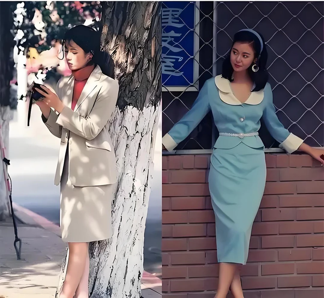 Vintage日系古着复古感风套装显瘦长袖时尚设计感