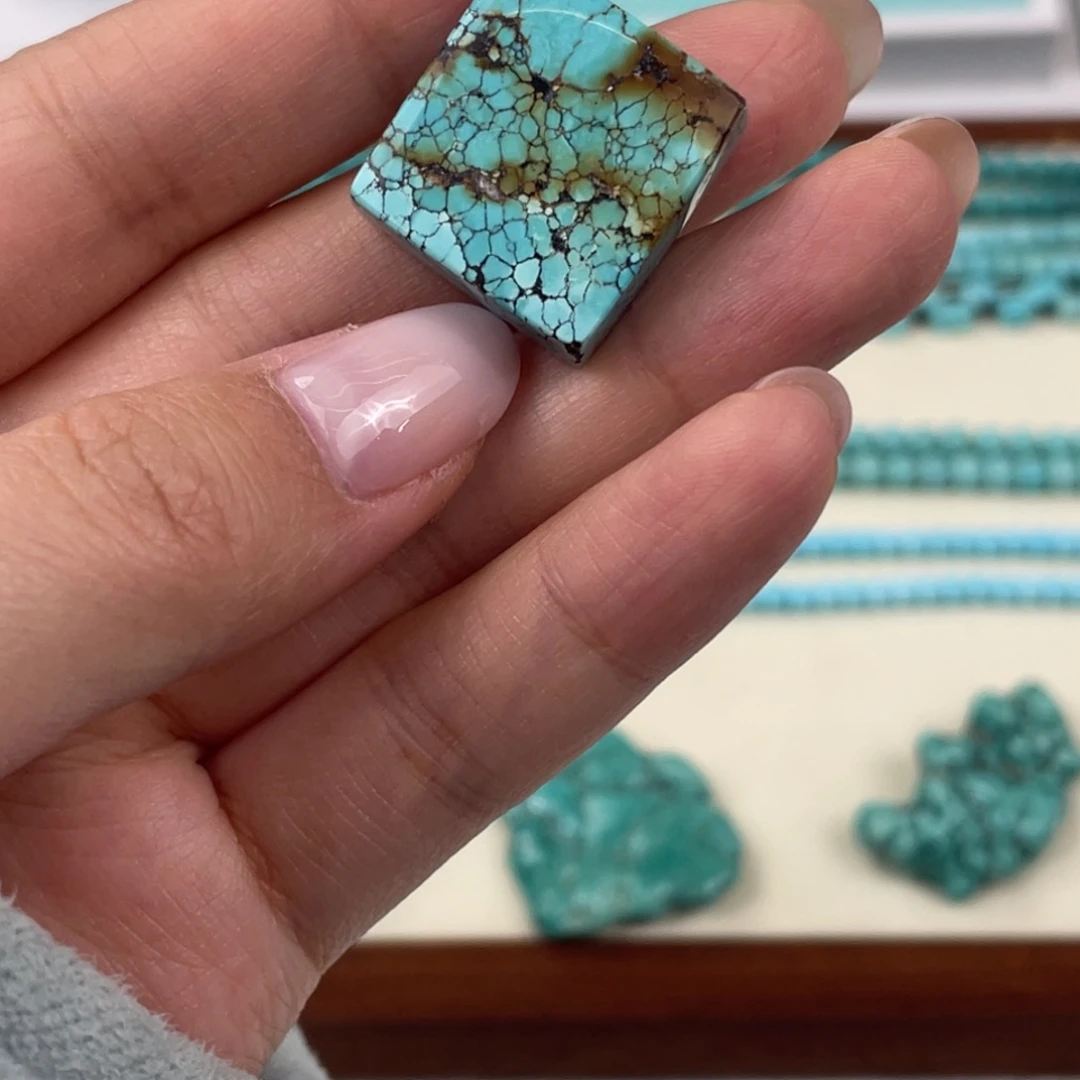 绿松石未镶嵌无事牌