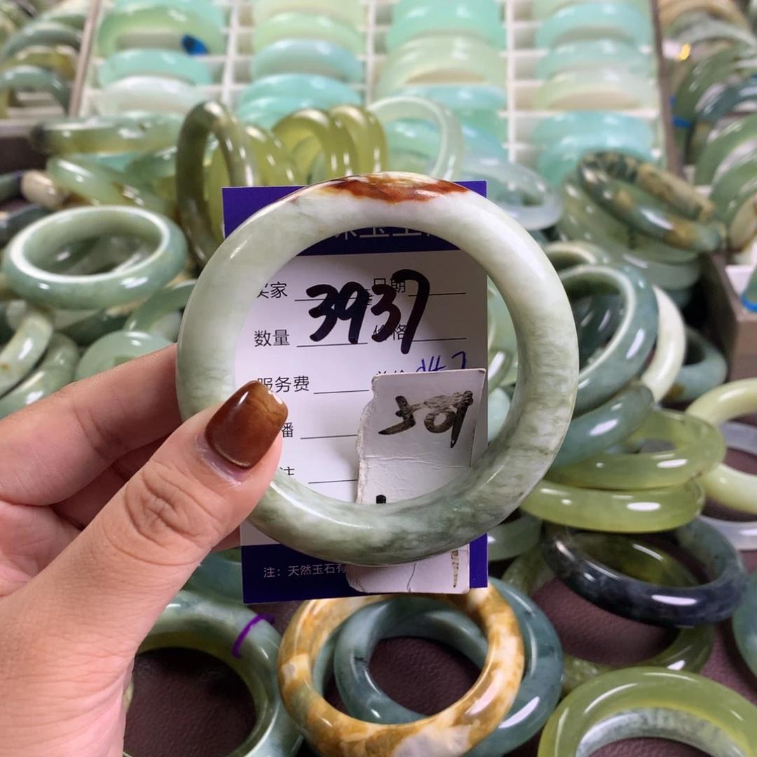 未镶嵌蛇纹石玉手镯3937